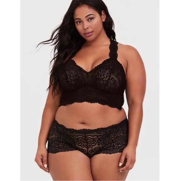 Torrid ~ Lace Racerback Bralette ~ Black ~Size 2-2X 18-20 ~ Brand New! - Picture 3 of 7